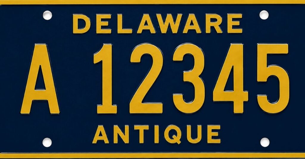 Delaware Antique License Plates